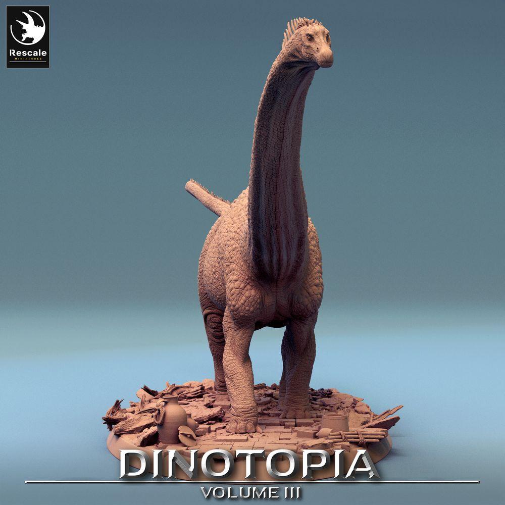 Foto del producto Tabletop 28mm Lord of the Print (LotP) 0: Figura de fantasía: Diplodocus Sauropod - Dino de cuello largo, coloso prehistórico, figura de monstruo y montura (24_06_F2)