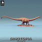 Foto del producto Tabletop 28mm Lord of the Print (LotP) 0: Figura de fantasía: Diplodocus Sauropodo - Dino de cuello largo, coloso prehistórico, figura de monstruo y montura (24_06_F2)
