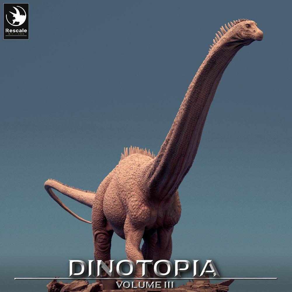 Foto del producto Tabletop 28mm Lord of the Print (LotP) 0: Figura de fantasía: Diplodocus Sauropod - Dino de cuello largo, coloso prehistórico, figura de monstruo y montura (24_06_F2)