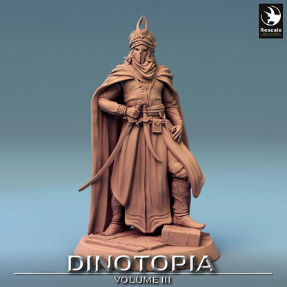 Foto del producto Tabletop 28mm Lord of the Print (LotP) 0: Miniatura de Tabletop: Guerrero del desierto, espadachín y asesino, príncipe nómada, líder de la guardia de caravanas (24_06_E17)