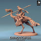 Foto del producto Tabletop 28mm Lord of the Print (LotP) 0: Miniatura de Tabletop: Jinete nómada sobre Raptor, jinete de pájaro con lanza / Jinete de Raptor (24_06_D5)