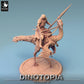 Foto del producto Tabletop 28mm Lord of the Print (LotP) 0: Miniatura de fantasía: Jinete nómada sobre Oviraptor, jinete de raptor con lanza (24_06_D8)