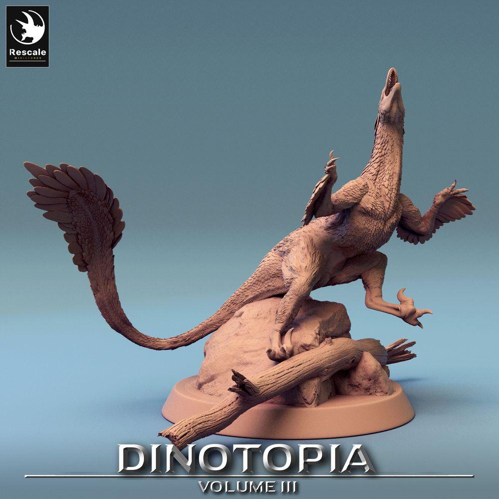 Foto del producto Tabletop 28mm Lord of the Print (LotP) 0: Miniatura de Tabletop: Pyroraptor, Bestia Raptor - dinosaurio depredador con plumas, miniatura de dinosaurio (24_06_B1)