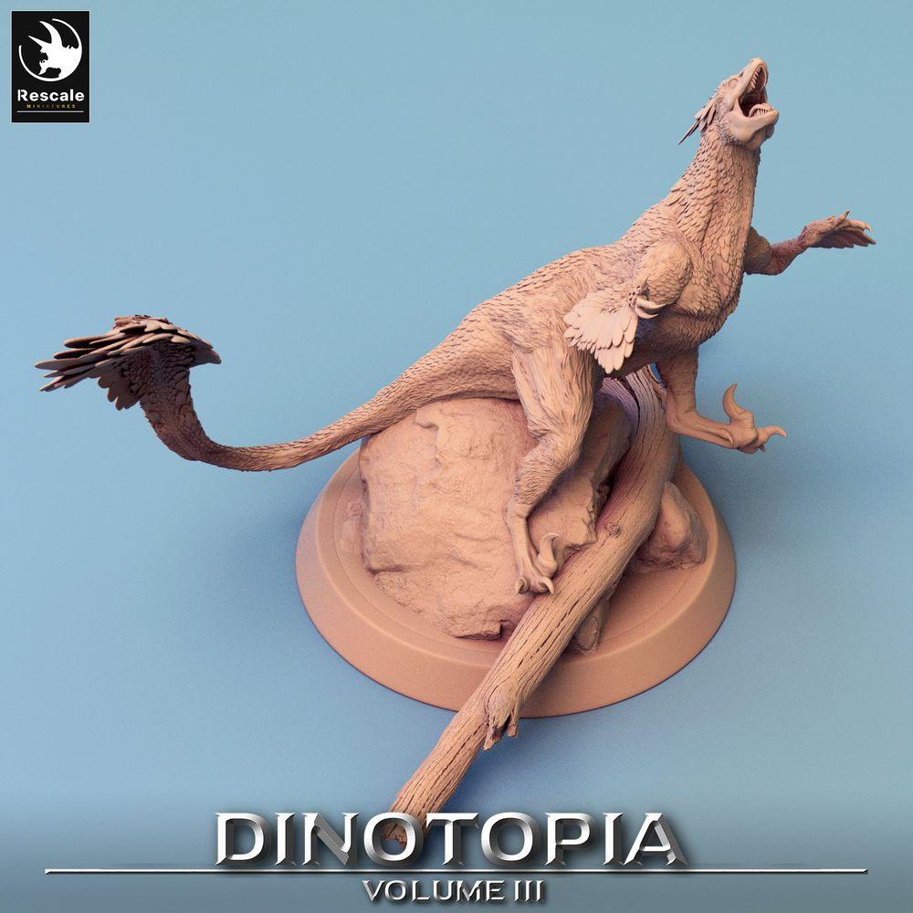 Foto del producto Tabletop 28mm Lord of the Print (LotP) 0: Miniatura de Tabletop: Pyroraptor, Bestia Raptor - dinosaurio depredador con plumas, miniatura de dinosaurio (24_06_B1)