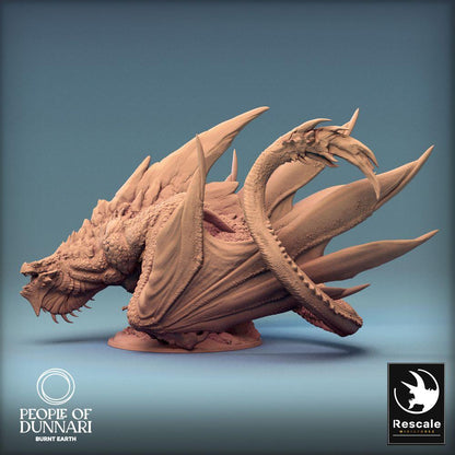 Foto del producto Tabletop 28mm Lord of the Print (LotP) 0: Miniatura de Tabletop: Dunnari Wyvern - bestia dragón acechante, Wyrm / Dragón, monstruo jefe (24_03_K3)