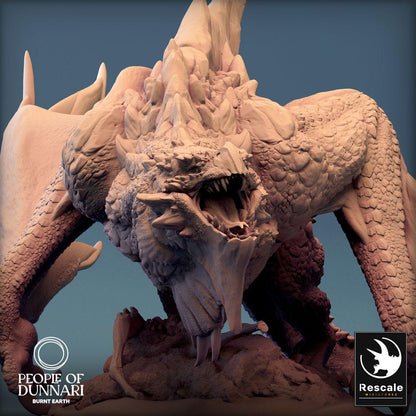 Foto del producto Tabletop 28mm Lord of the Print (LotP) 0: Miniatura de Tabletop: Dunnari Wyvern - bestia dragón acechante, Wyrm / Dragón, monstruo jefe (24_03_K3)