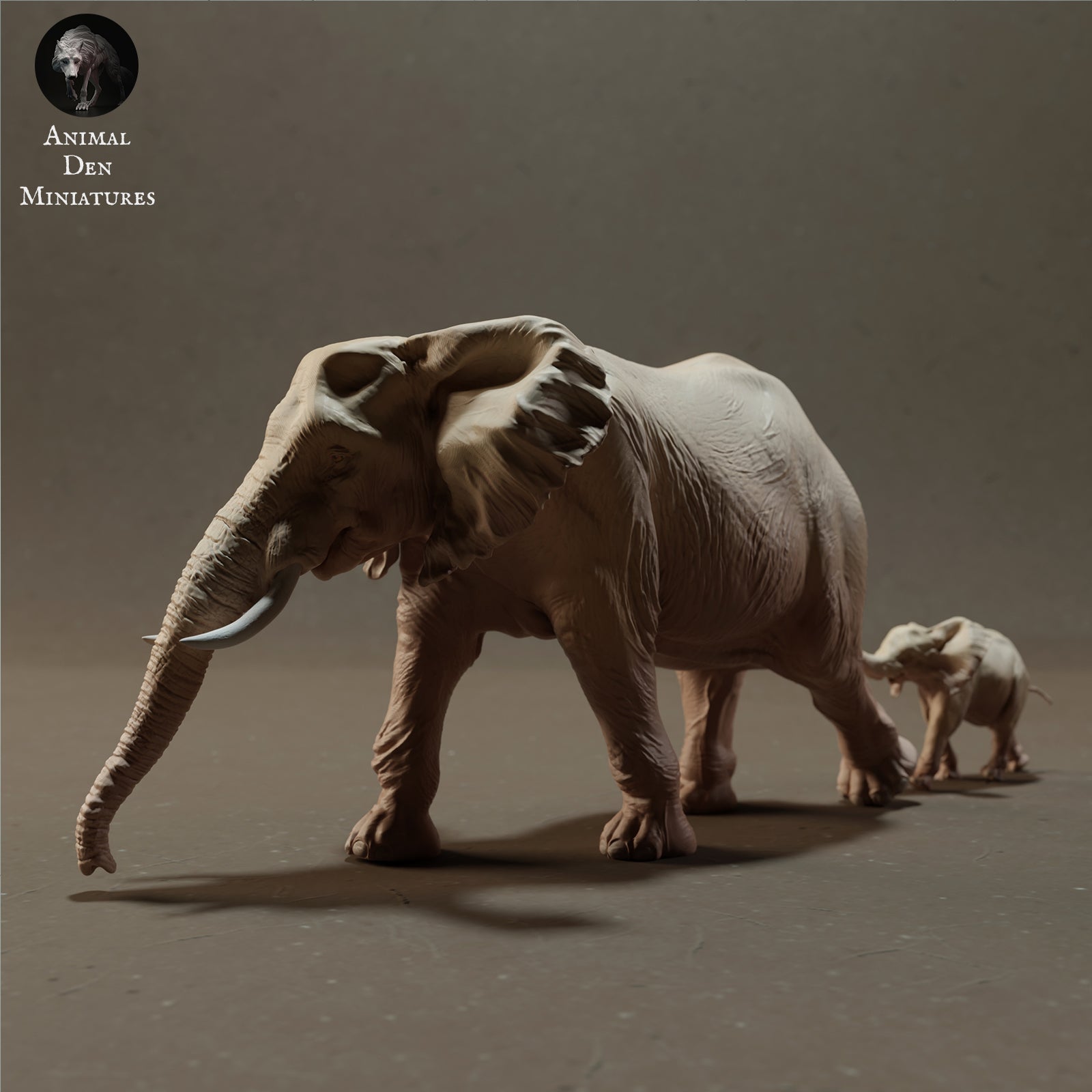Produktfoto Tier Figur Diorama, Modellbau: 0: Afrikanische Elefanten Kuh und Kalb - Tiere der Savanne