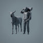 Figura de animal de granja: burro rugiente (a019)