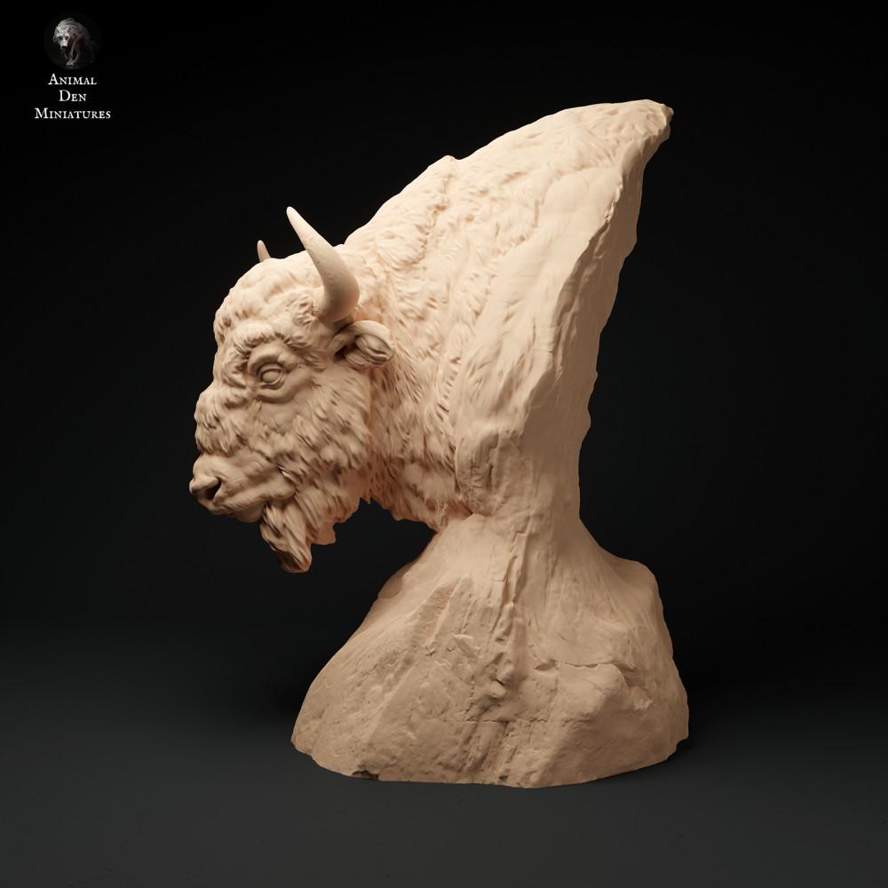 Foto de producto figura animal Animal Den Miniatures 0: Figura de animal salvaje: bisonte europeo - busto (23_11_13)
