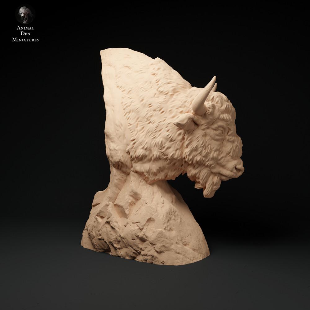 Foto de producto figura de animal Animal Den Miniatures 1: Figura de animal salvaje: bisonte europeo - busto (23_11_13)