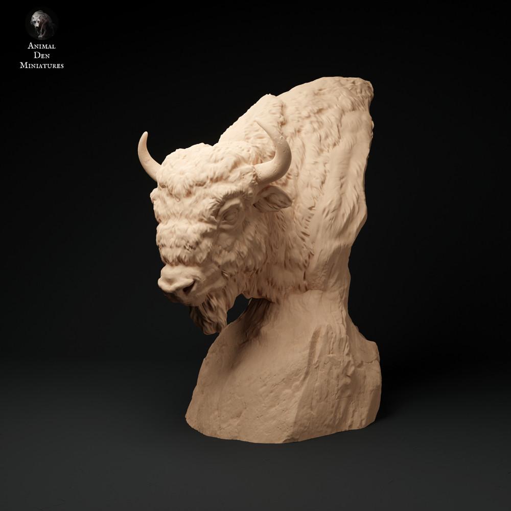 Foto de producto figura de animal Animal Den Miniatures 2: Figura de animal salvaje: bisonte europeo - busto (23_11_13)