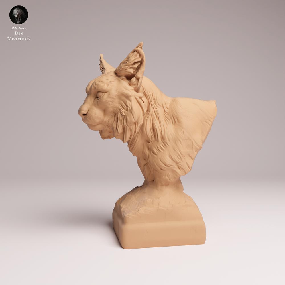 Foto del producto Tabletop 28mm Lord of the Print (LotP) 1: Figura animal de fauna silvestre: lince euroasiático - busto (26_07_02)