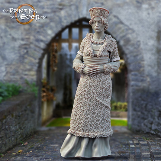 Produktfoto mittelalterliche historische Figur 75mm Scale The Printing Goes Ever On (TPGEO)  0: Mittelalterliche Ritter Figuren Dorfbewohner Adelige Frau - 75mm Modelle - Mittelalterliche Stadt
