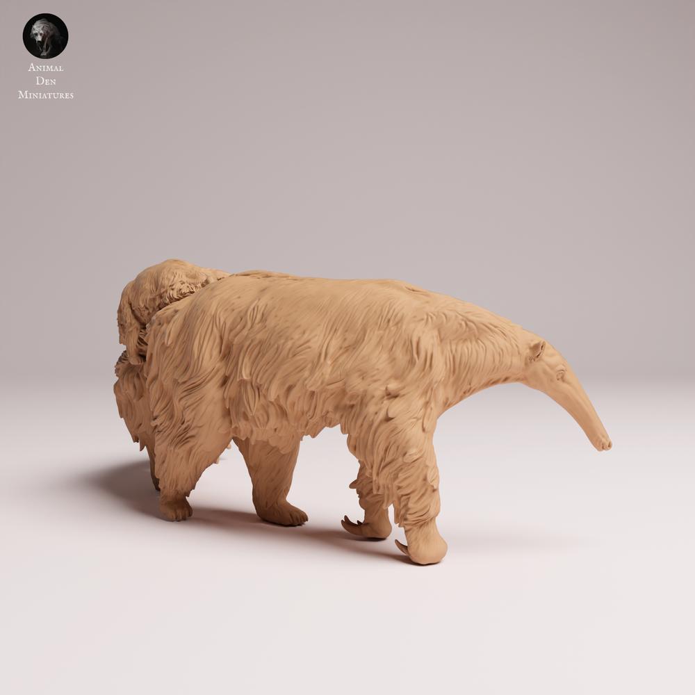 Foto del producto Tabletop 28mm Lord of the Print (LotP) 1: Figura de animal salvaje: Gran oso hormiguero - con cría