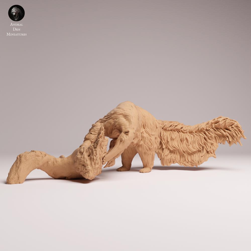 Foto del producto Tabletop 28mm Lord of the Print (LotP) 2: Figura de animal salvaje: Gran oso hormiguero - comiendo