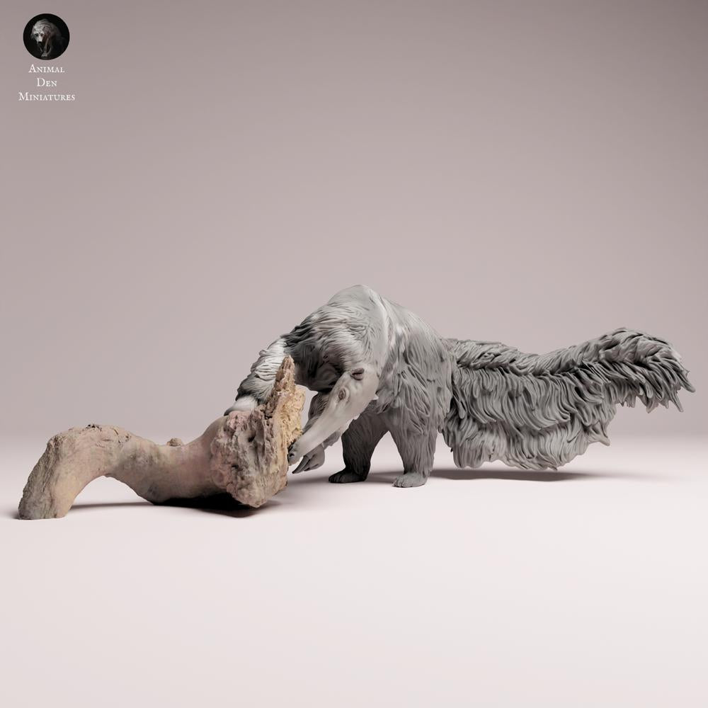 Foto del producto Tabletop 28mm Lord of the Print (LotP) 3: Figura de animal salvaje: Gran oso hormiguero - comiendo