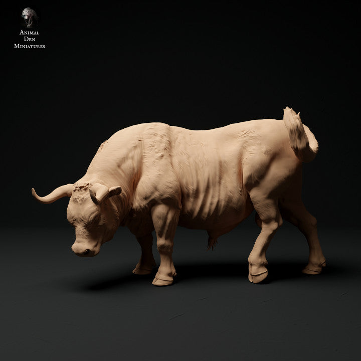 Foto del producto Figura de animal Diorama, Modelismo: 0: Figura de animal de granja: Toro pastando - Toro Red Devon