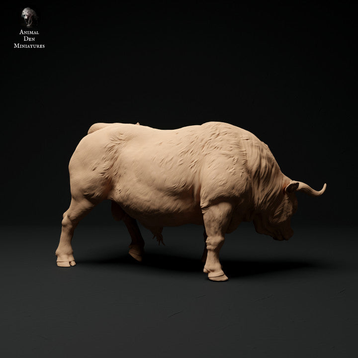 Foto del producto Figura de animal Diorama, Modelismo: 0: Figura de animal de granja: Toro pastando - Toro Red Devon