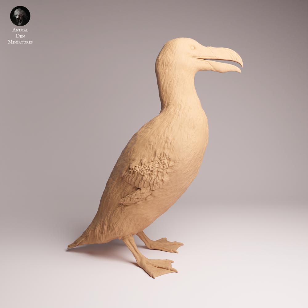 Foto del producto Tabletop 28mm Lord of the Print (LotP) 0: Figura de animal ave: alca gigante - de pie (26_04_03)