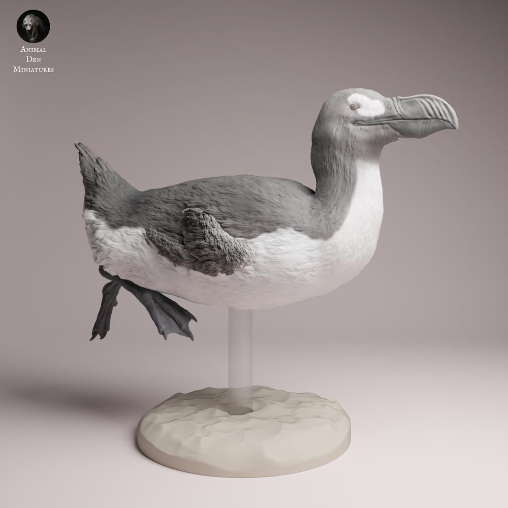 Foto del producto Tabletop 28mm Lord of the Print (LotP) 3: figura de animal ave marina: alca gigante - nadando (26_04_04)