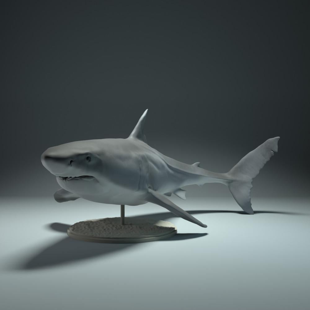 Foto de producto de figura animal Animal Den Miniatures 0: animal marino: tiburón blanco (22_09_02)