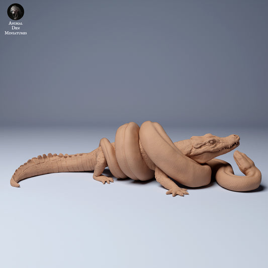 Produktfoto Tier Figur Diorama, Modellbau: 0: Anakonda kämpft mit Cayman: Tiere aus Südamerika