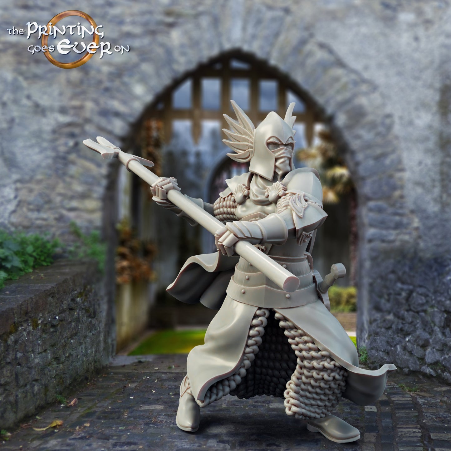 Produktfoto mittelalterliche historische Figur 75mm Scale The Printing Goes Ever On (TPGEO)  0: Mittelalterliche Ritter Figuren Burgwache C - 75mm Modelle - Krieger von Gonthan