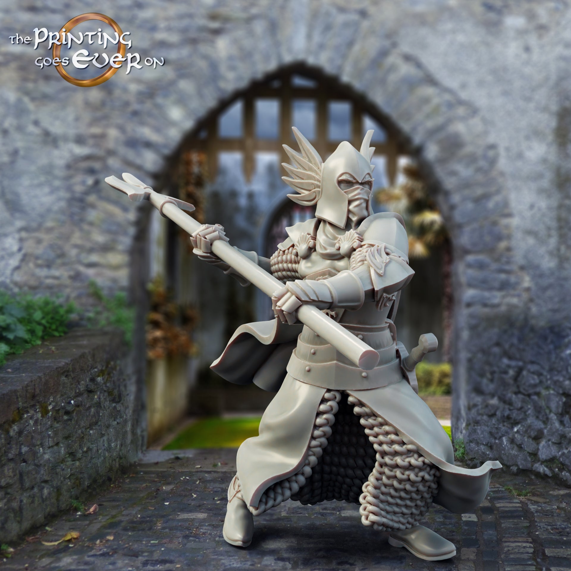 Produktfoto mittelalterliche historische Figur 75mm Scale The Printing Goes Ever On (TPGEO)  0: Mittelalterliche Ritter Figuren Burgwache C - 75mm Modelle - Krieger von Gonthan
