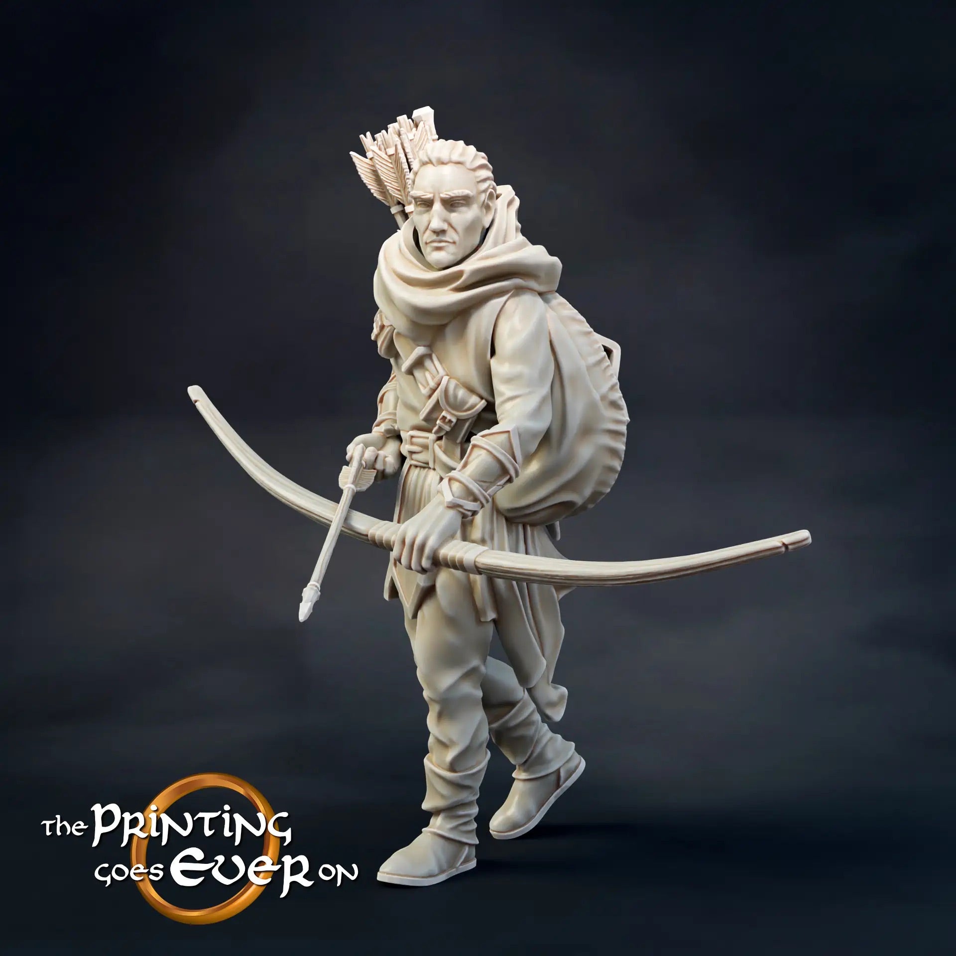 Foto del producto Tabletop 28mm The Printing Goes Ever On (TPGEO) 0: Líder de los exploradores del norte: Ranger del bosque con espada y arco