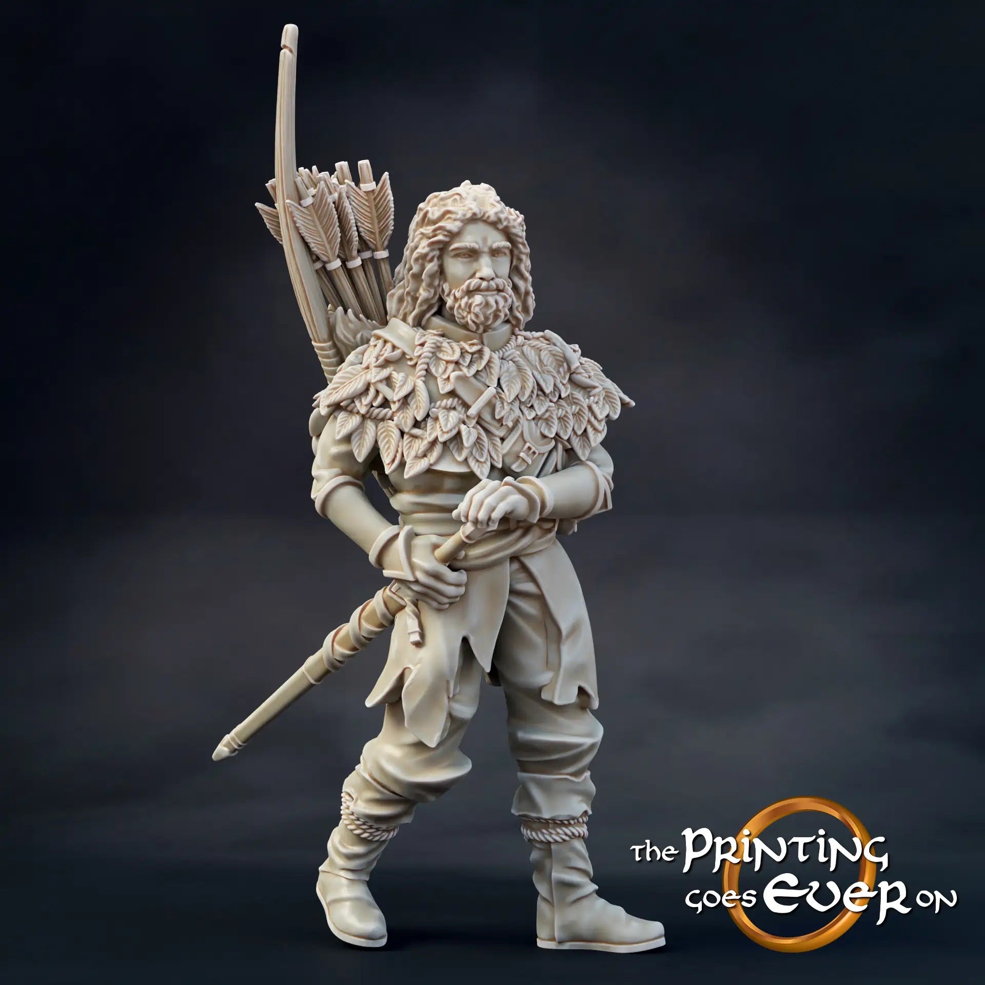Foto del producto Tabletop 28mm The Printing Goes Ever On (TPGEO) 0: Líder de los exploradores del norte: Ranger del bosque con espada y arco