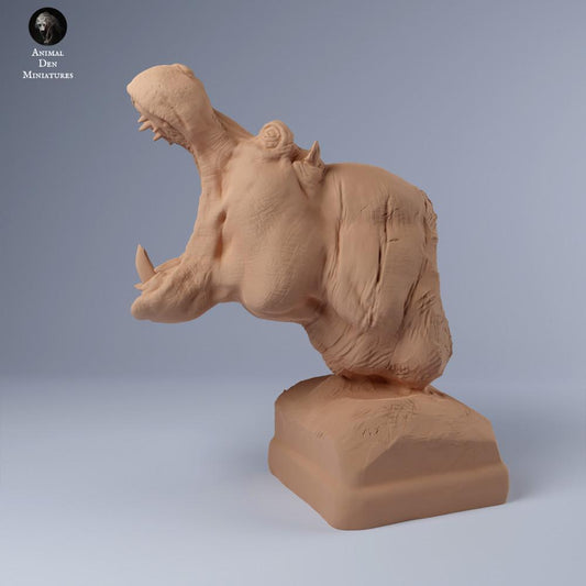 Foto de producto de figura animal Animal Den Miniatures 0: Figura de animal salvaje: busto de hipopótamo (24_03_13)