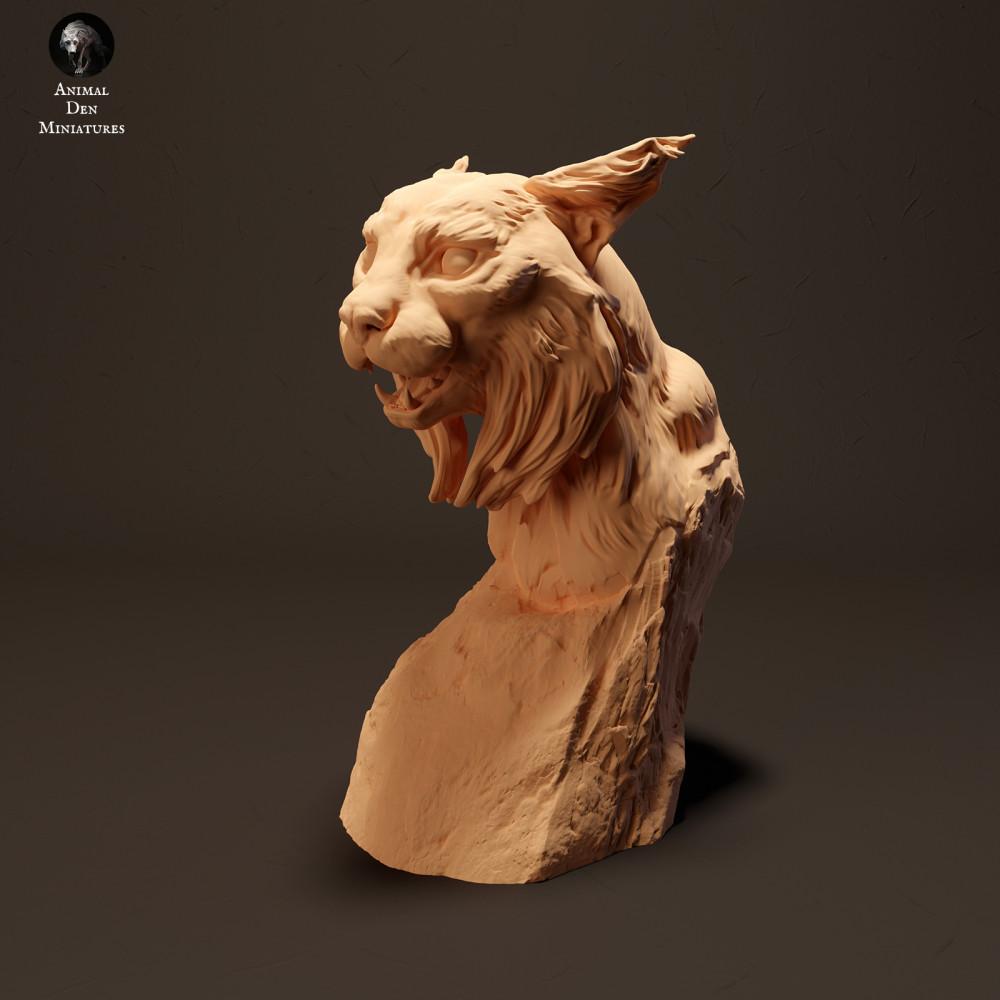 Foto de producto de figura de animal Animal Den Miniatures 1: Figura de animal salvaje: Lince ibérico - Busto (23_10_13)