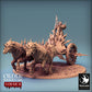 Foto del producto Tabletop 28mm Lord of the Print (LotP) 0: Miniatura de Tabletop: Señor de la Guerra Oscuro en Carro de Guerra, Príncipe Demonio y Guerrero con Guadaña, Carro de Wargaming con Bestias de Tiro (24_02_I)