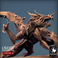 Foto del producto Tabletop 28mm Lord of the Print (LotP) 0: Miniatura de Tabletop: Cría demoníaca de dragón - Dragón Immortalis, bestia infernal con cola en forma de hoz en pose de ataque (24_02_D1)