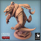 Foto del producto Tabletop 28mm Lord of the Print (LotP) 0: Miniatura de Tabletop: Lobo-Rápido con cimitarra, bárbaro hombre-bestia, asesino chacal, líder de combate (24_02_C10)