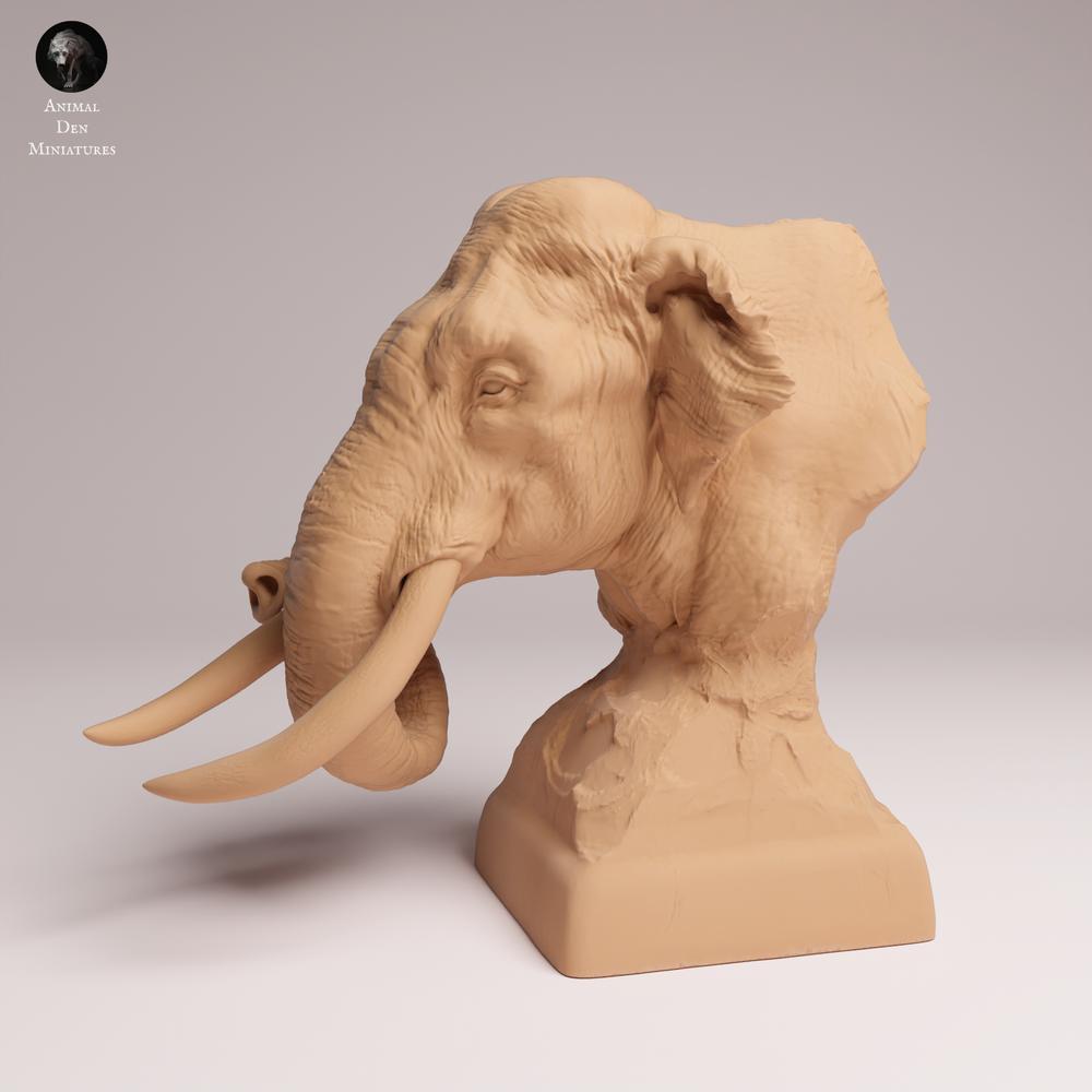 Produktfoto Tabletop 28mm Lord of the Print (LotP) 1: Wildtier Tierfigur: Indischer Elefant - Bueste (26_03_08)