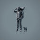Figura de mascota: gato corriendo (a002)