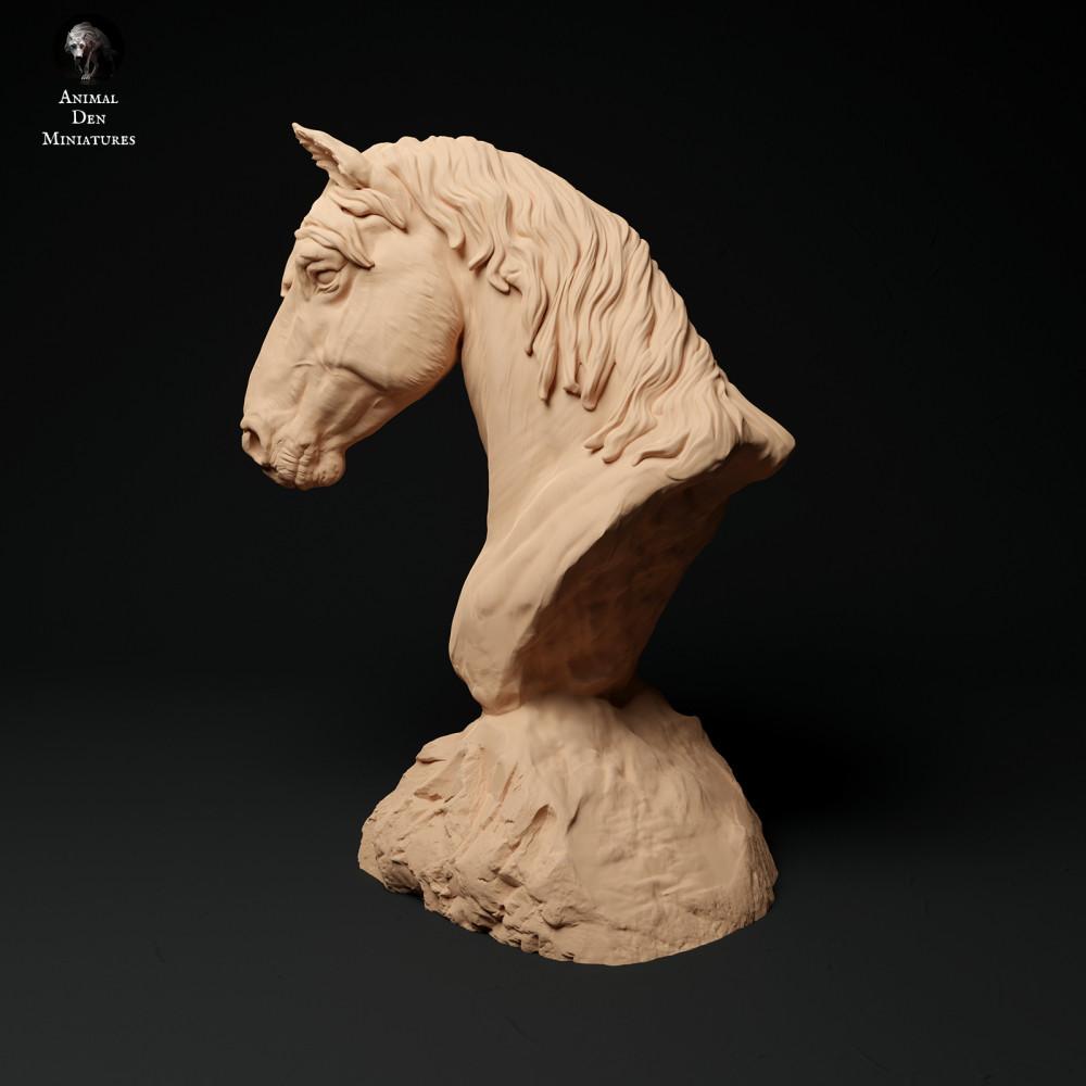 Foto de producto de figura animal Animal Den Miniatures 0: Figura animal de caballo: caballo Konik - busto (23_11_12)