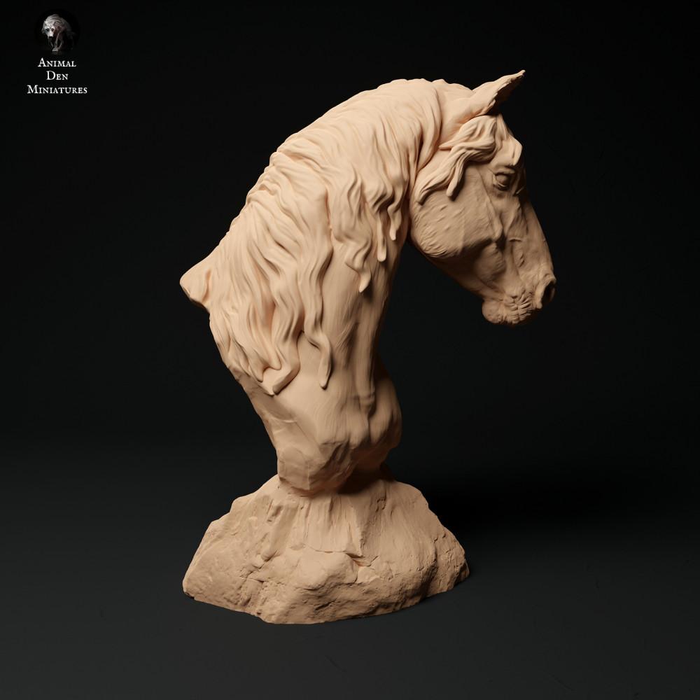 Foto de producto figura de animal Animal Den Miniatures 1: figura de animal de caballo: caballo Konik - busto (23_11_12)