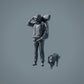 Figura de mascota: perro corriendo - Border Collie (a005)