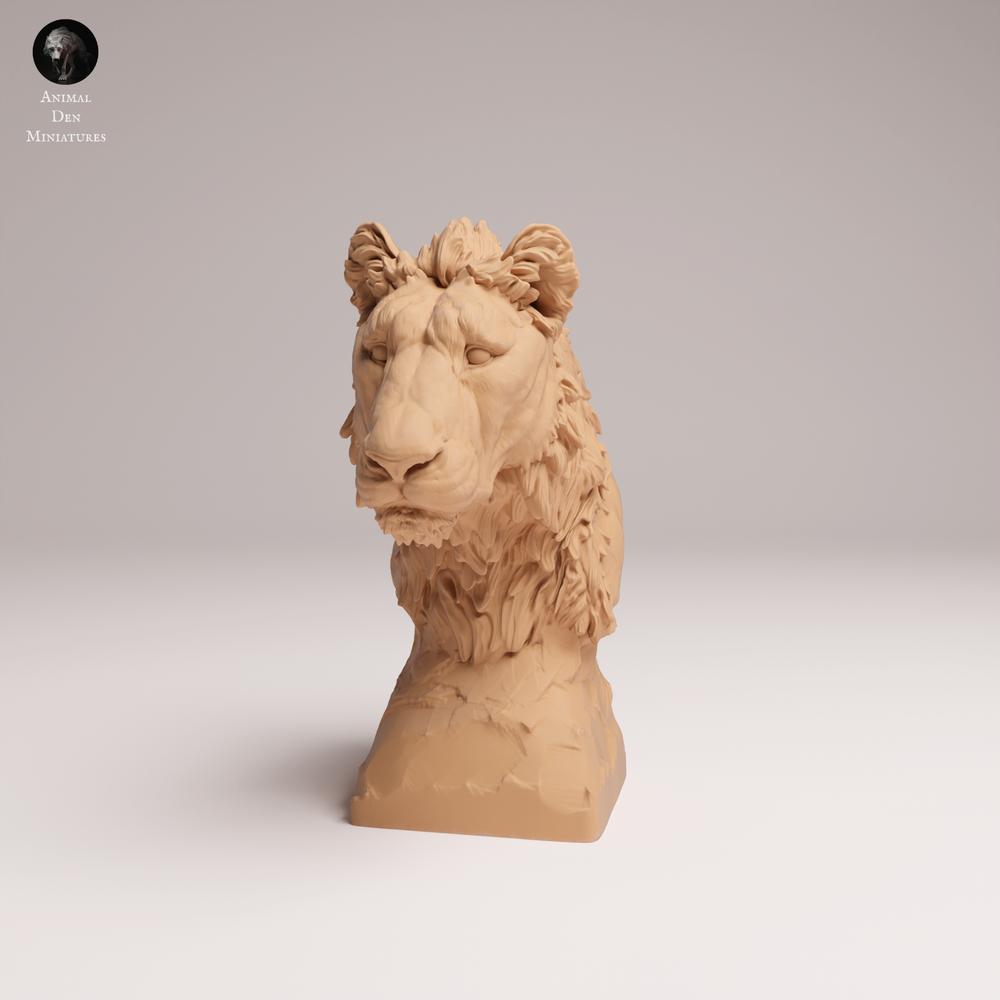 Foto de producto de figura animal Animal Den Miniatures 1: figura de animal salvaje: león adolescente - busto (25_08_14)