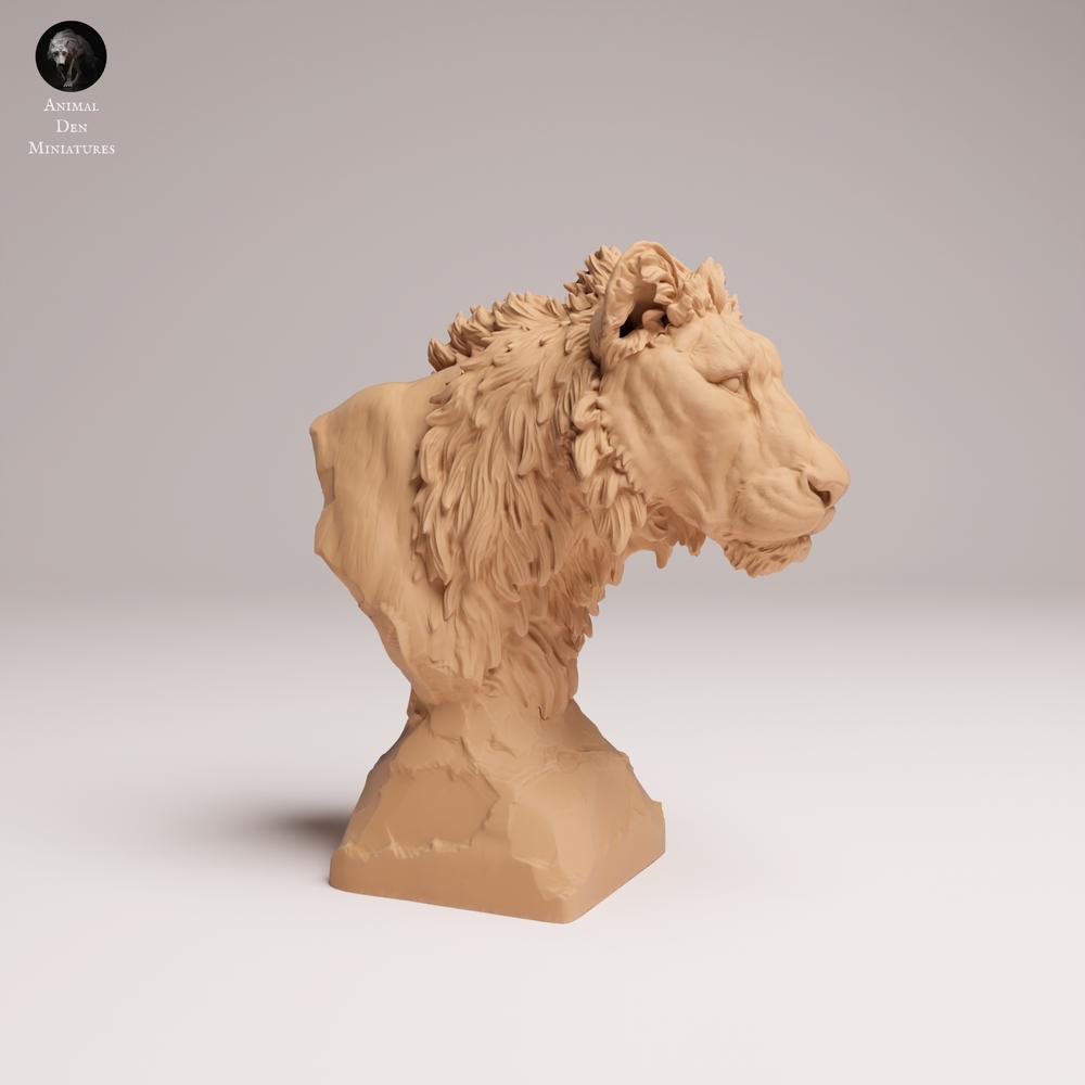 Foto de producto figura animal Animal Den Miniatures 2: Figura animal de fauna salvaje: león juvenil - busto (25_08_14)
