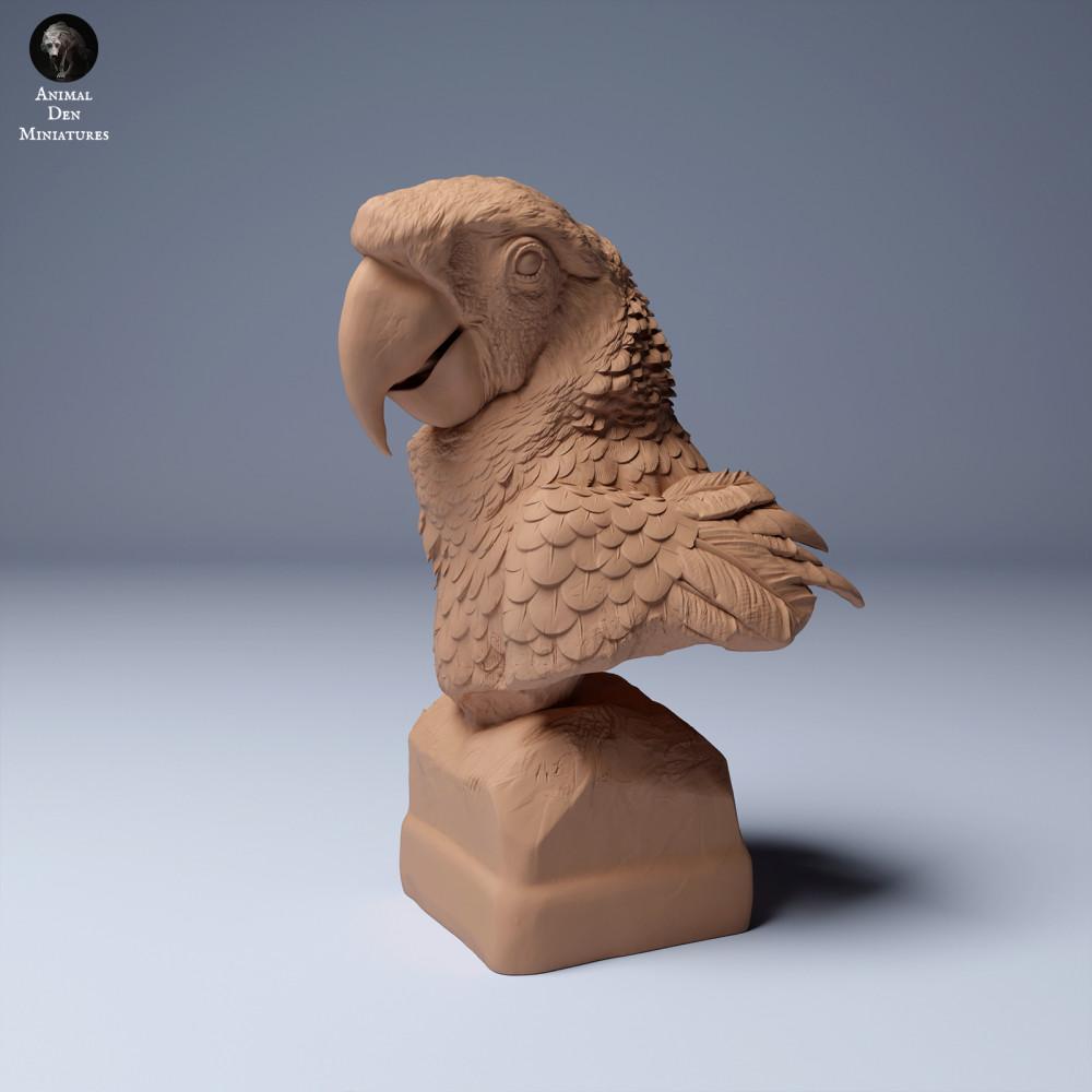 Foto de producto figura de animal Animal Den Miniatures 0: Figura de animal de la jungla: guacamayo escarlata - busto (24_04_08)