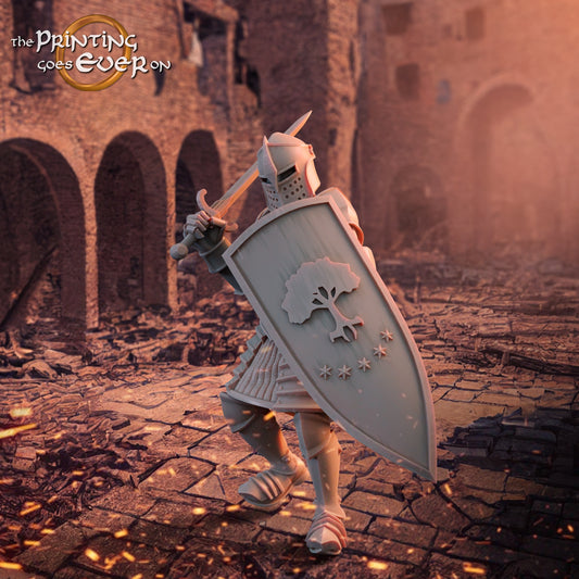 Produktfoto mittelalterliche historische Figur 75mm Scale The Printing Goes Ever On (TPGEO)  0: Mittelalterliche Ritter Figuren Kämpfender Ritter - Krieger von Gonthan