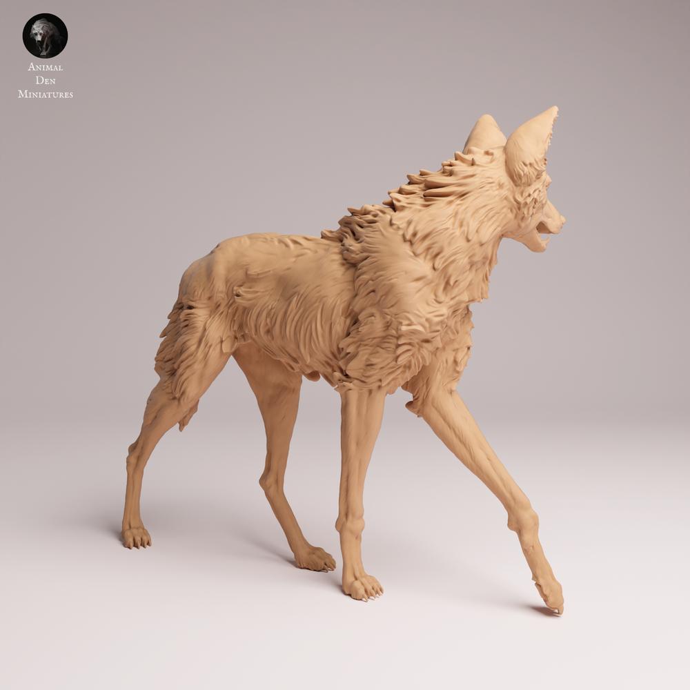 Foto del producto Tabletop 28mm Lord of the Print (LotP) 0: Figura de animal: Lobo de melena - de pie (25_12_03)
