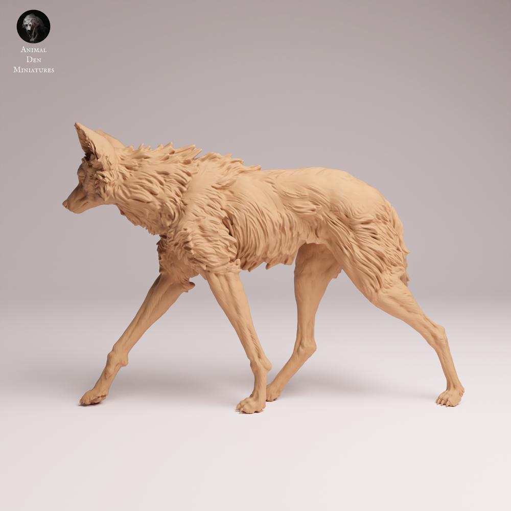 Foto del producto Tabletop 28mm Lord of the Print (LotP) 0: Figura de animal: Lobo de melena - caminando (25_12_04)