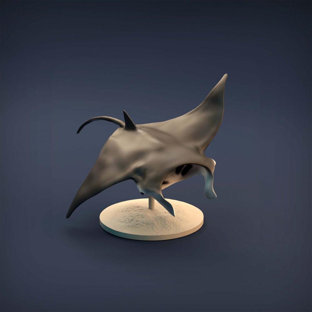 Foto de producto de figura animal Animal Den Miniatures 0: Animal marino, figura animal: mantarraya (21_12_02)