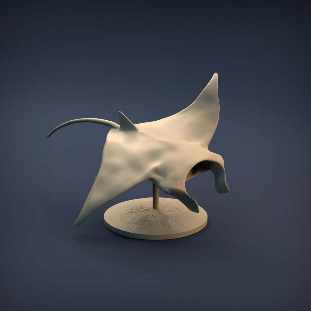 Foto de producto, figura de animal Animal Den Miniatures 7: animal marino, figura de mantarraya (21_12_02)