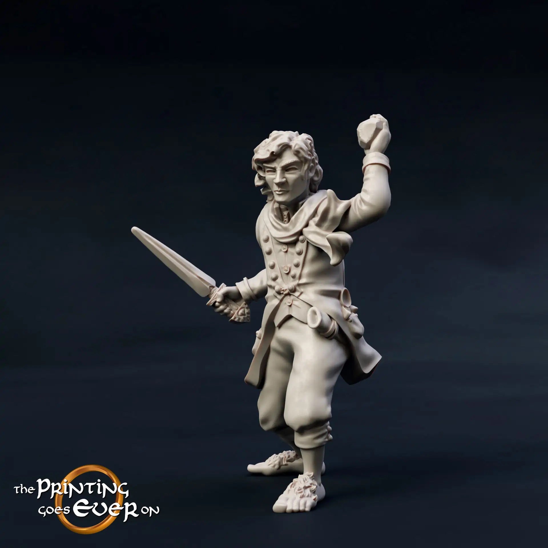 Foto del producto Tabletop 28mm The Printing Goes Ever On (TPGEO) 0: 9 héroes en pose de combate: compañeros de humanos, elfos, enanos y medianos - guerreros