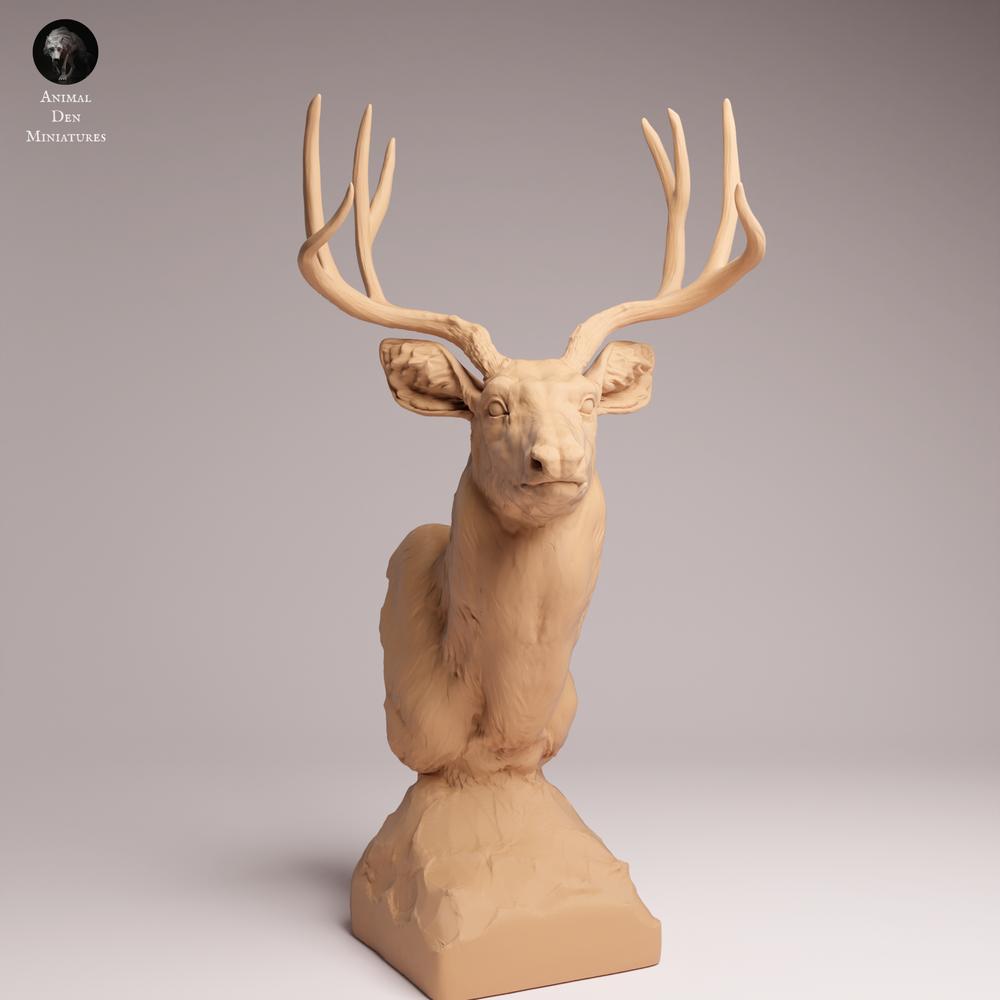 Produktfoto Tabletop 28mm Lord of the Print (LotP) 1: Wildtier Tierfigur: Maultierhirsch - Bueste (26_01_05)